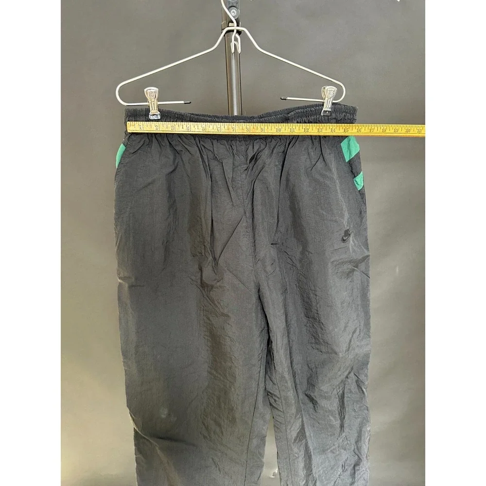 Vintage Authentic 90s Nike Mens XL Warmup Pants Black Green Joggers Black Tag‎